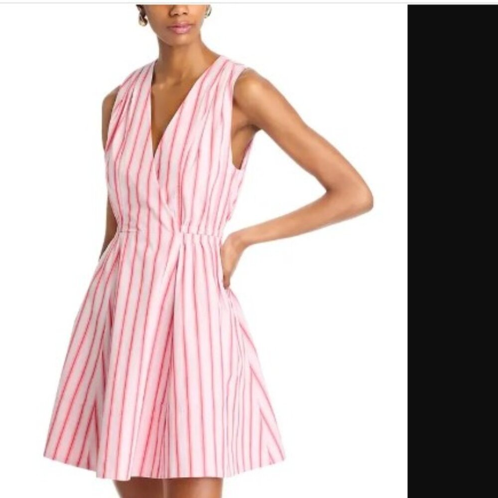 Derek Lam 10 Crosby NWOT Pink Tia Striped Mini Dress 4